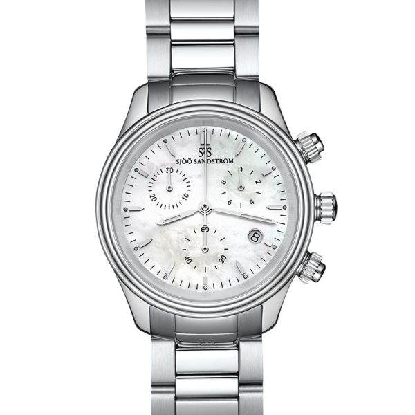 Sjöö Sandström Royal Steel Chronograph Pärlemo 35,5 mm