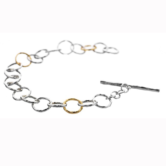 Sandberg Armband Ringi Silver/18 k guld
