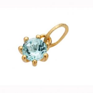 Sandberg Cocktail, Hänge Sky Blue Topas 18 k