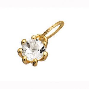 Sandberg Cocktail, Hänge Bergkristall 18 k 8 mm