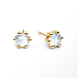 Sandberg Cocktail, örhänge aquamarin 18 k guld 6 mm