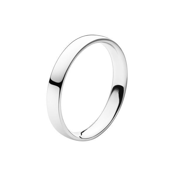 Georg Jensen Magic Slät Vitguld 18k 3,8 mm.  Stl 17 mm/53. 1 exemplar