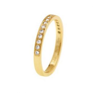 Sandberg Florette, halvallians - Ring i 18K vitt guld med 0,30ct diamant (20x0,015), 2,4 mm.