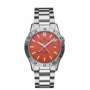 Sjöö Sandström Royal Steel World Timer 36 mm Orange. Beställningsvara
