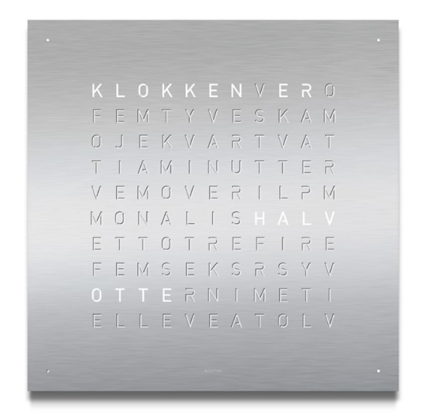 Qlocktwo Large Stainless Steel  90*90 cm