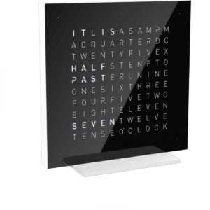 Qlocktwo EARTH Pure Black Ice Tea. 13,5 cm