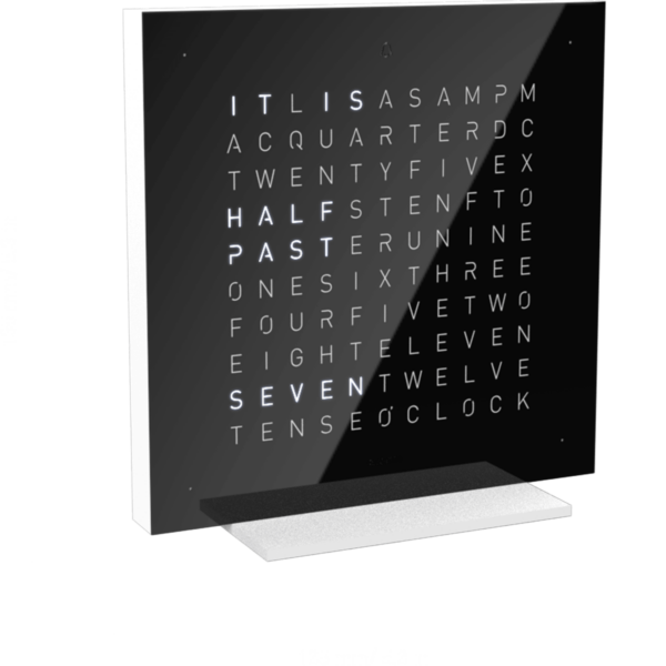 Qlocktwo EARTH Pure Black Ice Tea. 13,5 cm