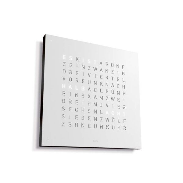 Qlocktwo - White Pepper 45*45 cm. Vitt stål - Bild 3