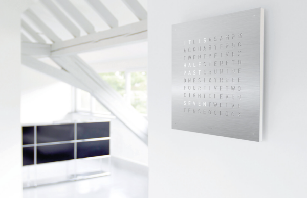 Qlocktwo - Stainless Steel 45*45 cm. Rostfritt stål - Bild 4