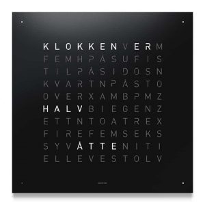 Qlocktwo Large Black Pepper 90*90 cm