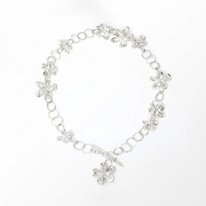 Sandberg Halsband Svensk sommar Silver kraftigt. 51 cm
