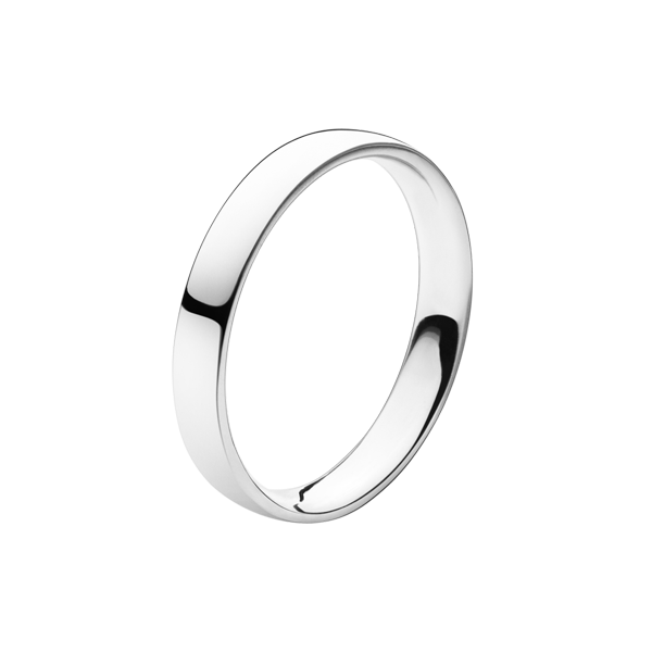 Georg Jensen Magic Slät - PLATINA 3,8 mm.  Stl 17,4 mm/54. 1 exemplar