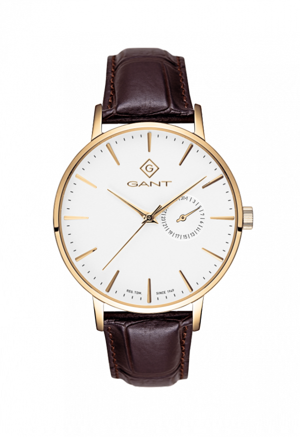 Gant Park Hill III  Guldpvd Vit tavla - 41 mm