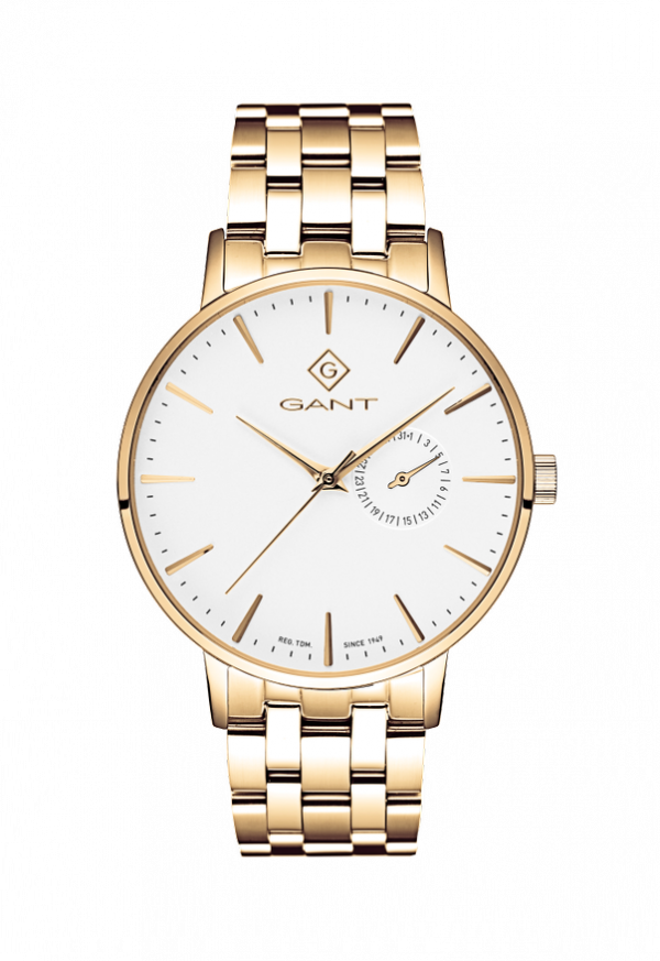 Gant Park Hill III  Guldpvd med Vit tavla - 41 mm