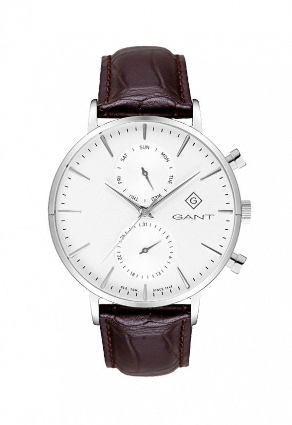 Gant Park Hill Day-Date Stål Vit tavla - 43 mm