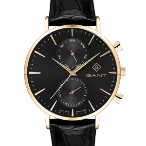 Gant Park Hill Day-Date Guldpvd Svart tavla - 43 mm