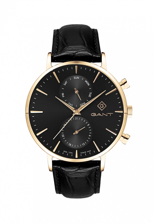 Gant Park Hill Day-Date Guldpvd Svart tavla - 43 mm