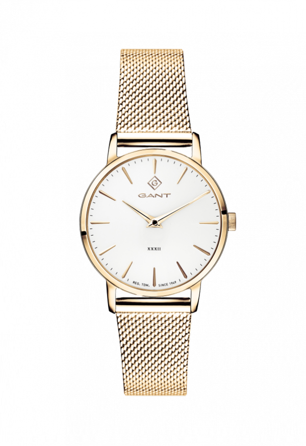Gant Park Avenue Guldpvd Vit tavla - 32 mm