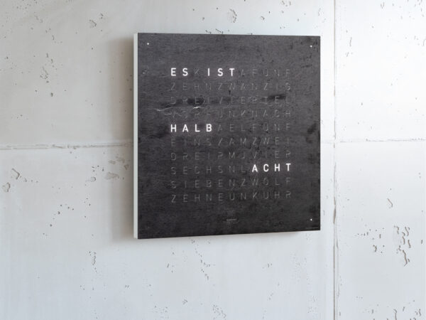 QLOCKTWO - Creator´s Edition Metamorphite 45*45 cm. Skiffer - Bild 5