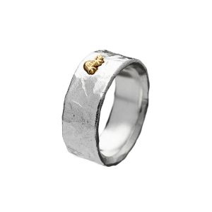 Sandberg Ring - Ringo Sigill mellan bred.  Silver/ 18k guld