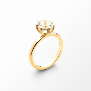 Sandberg Cocktail ring Bergkristall 18 k guld 8 mm