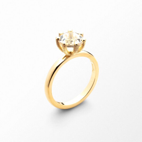Sandberg Cocktail ring Bergkristall 18 k guld 8 mm