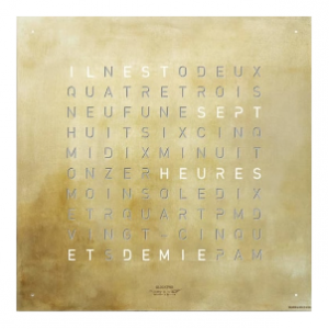 QLOCKTWO - Creator's Edition Silver & Gold 45*45 cm. Beställningsvara