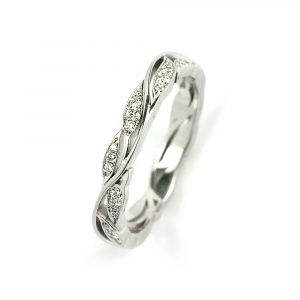 Odwyer Leaf Ring Slim Half Set. 3,2 mm bred