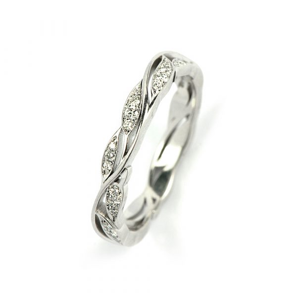 Odwyer Leaf Ring Slim Half Set. 3,2 mm bred