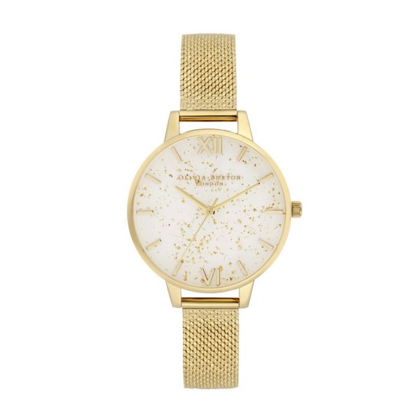Olivia Burton Celestial Demi Dial Watch with Boucle Mesh. 34 mm