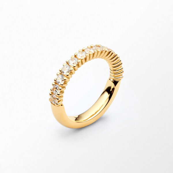 Sandberg Bonbon, halvallians – Ring i 18K gult guld med 1,04ct diamant (13x0,08), 3,7 mm.