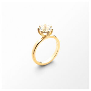 Sandberg Cocktail ring Bergkristall 18 k guld 5 mm