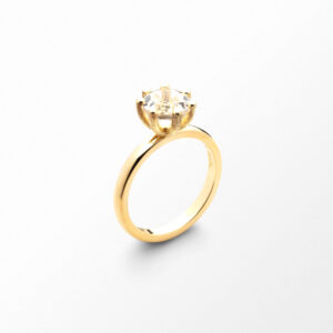 Sandberg Cocktail ring Bergkristall 18 k guld 6 mm