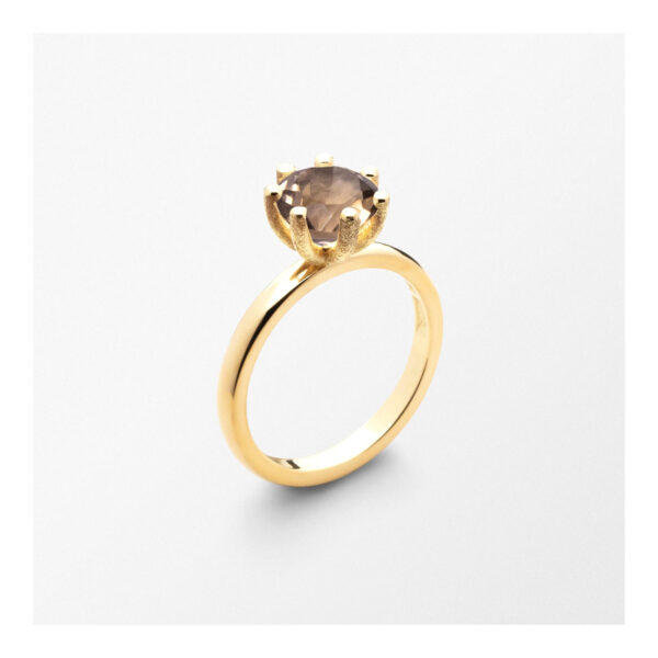 Sandberg Cocktail ring Rökkvarts 18 k guld 6 mm