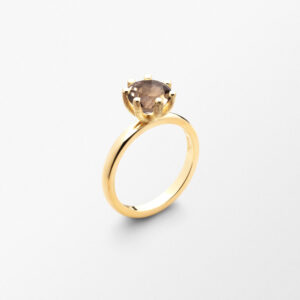 Sandberg Cocktail ring Rökkvarts 18 k guld 5 mm