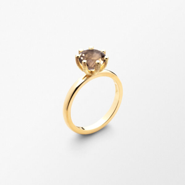 Sandberg Cocktail ring Rökkvarts 18 k guld 5 mm