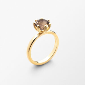 Sandberg Cocktail ring Rökkvarts 18 k guld 8 mm