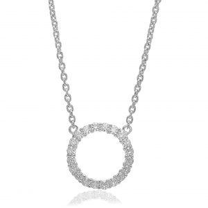 Sif Jakobs Halsband Biella Grande - Silver med vit zirkon. 1 ex kvar