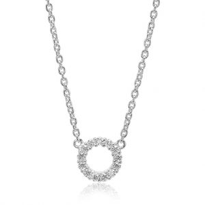Sif Jakobs Halsband Biella  - Silver med vit zirkon