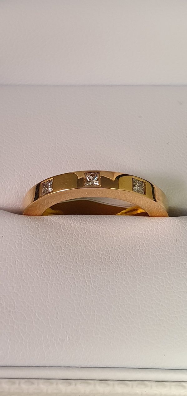 Diamant ring EA 18 k guld med diamanter Stl 54 - Bild 2