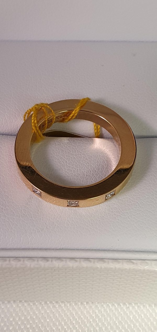 Diamant ring EA 18 k guld med diamanter Stl 54 - Bild 3