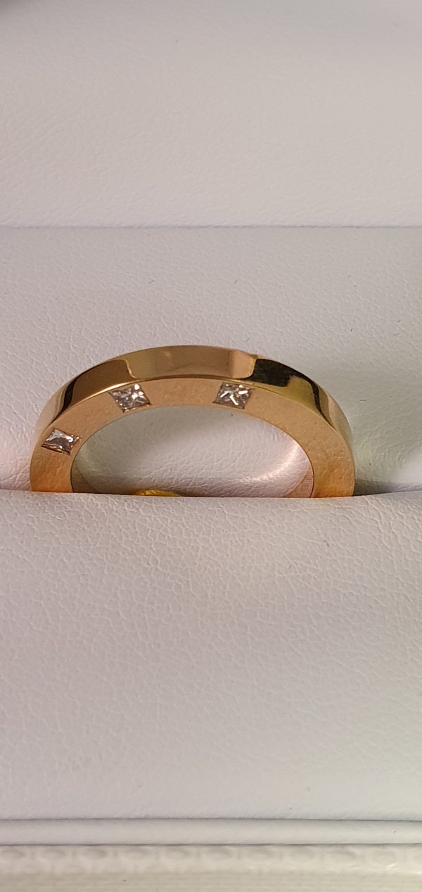 Diamant ring EA 18 k guld med diamanter. Stl 54 - Bild 2