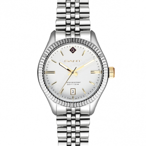 Gant Sussex  Stål Vit tavla - 34 mm