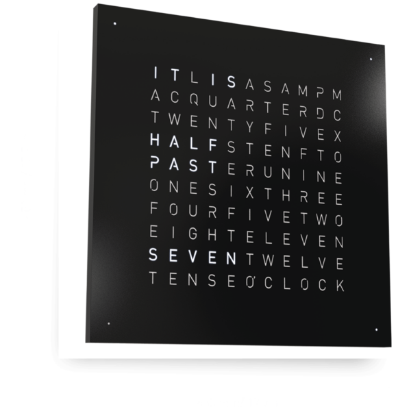 Qlocktwo - Black Pepper 45*45 cm. Svart stål - Bild 3