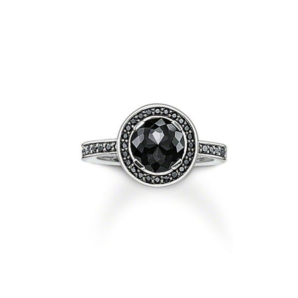 Thomas Sabo ring Svart/ zirkonia Stl.54