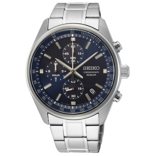 Seiko Herr 42 mm 100M Chronograph.