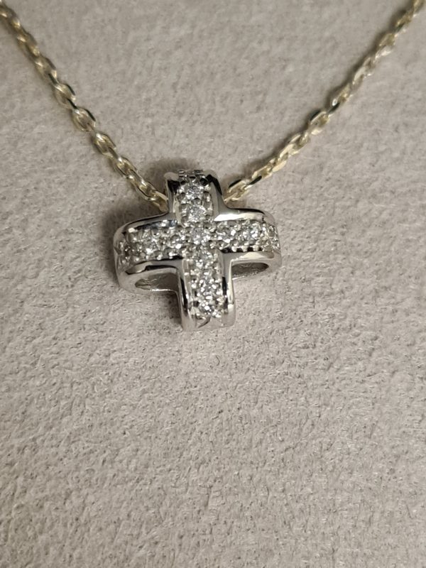 Hänge i 18 k vitguld & Diamanter. Totalt 0,13 ct - Bild 2