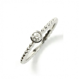 Odwyer Bubbles Ring Solitaire Vitguld - Diamant 0,17 ct