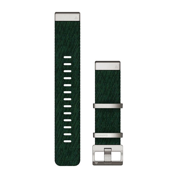 QuickFit® 22-klockarmband Armband i jacquardvävd nylon Grönt
