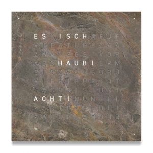 QLOCKTWO - Creator´s Edition GLINTSCAPE. 45*45 cm. Granit.